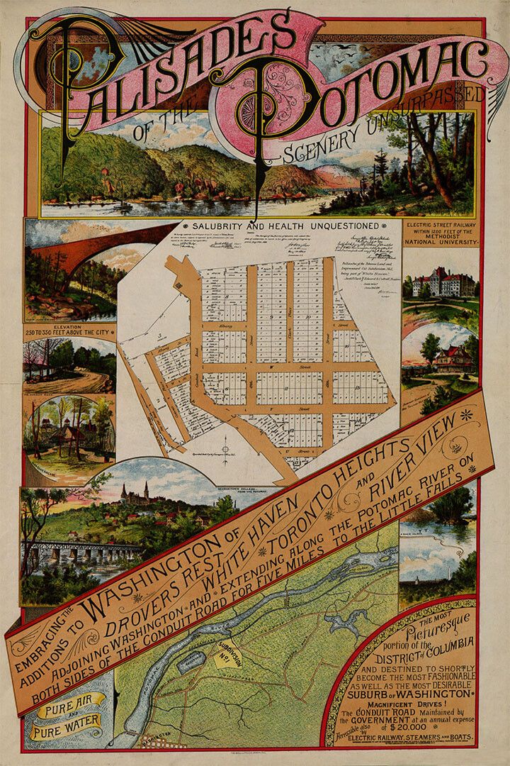 Palisades Of The Potomac Suburban Land Map Washington Dc Jigsaw Puzzle