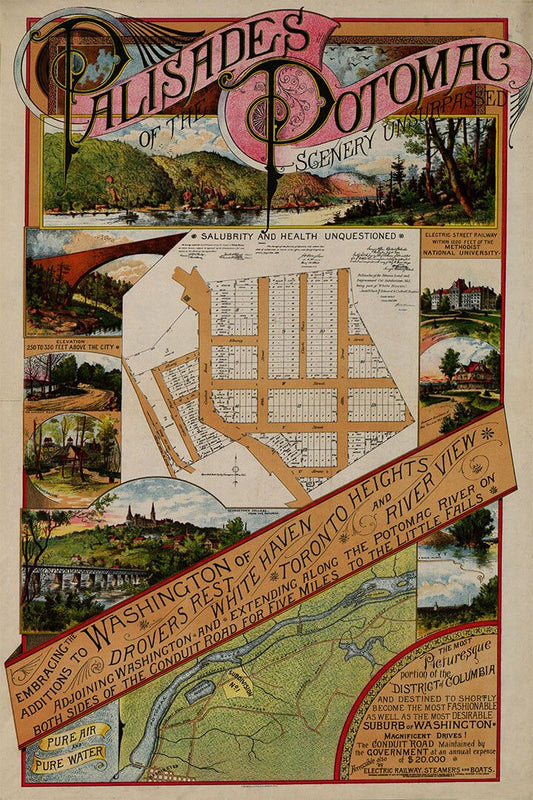 Palisades Of The Potomac Suburban Land Map Washington Dc Jigsaw Puzzle