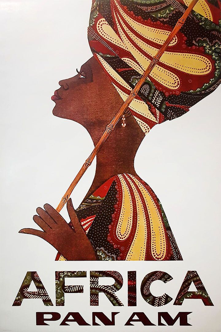 Pan American Airlines Africa Travel Print Jigsaw Puzzle