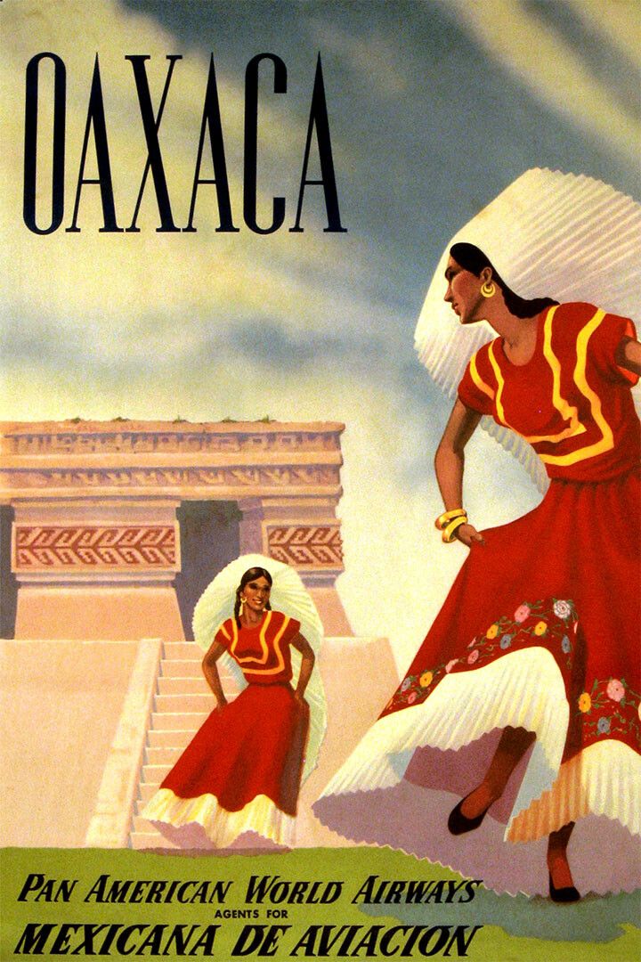 Pan American Airlines Oaxaca Travel Print Jigsaw Puzzle