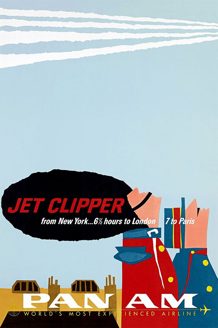 Pan American Airlines Travel Print Painting Jigsaw Puzzle
