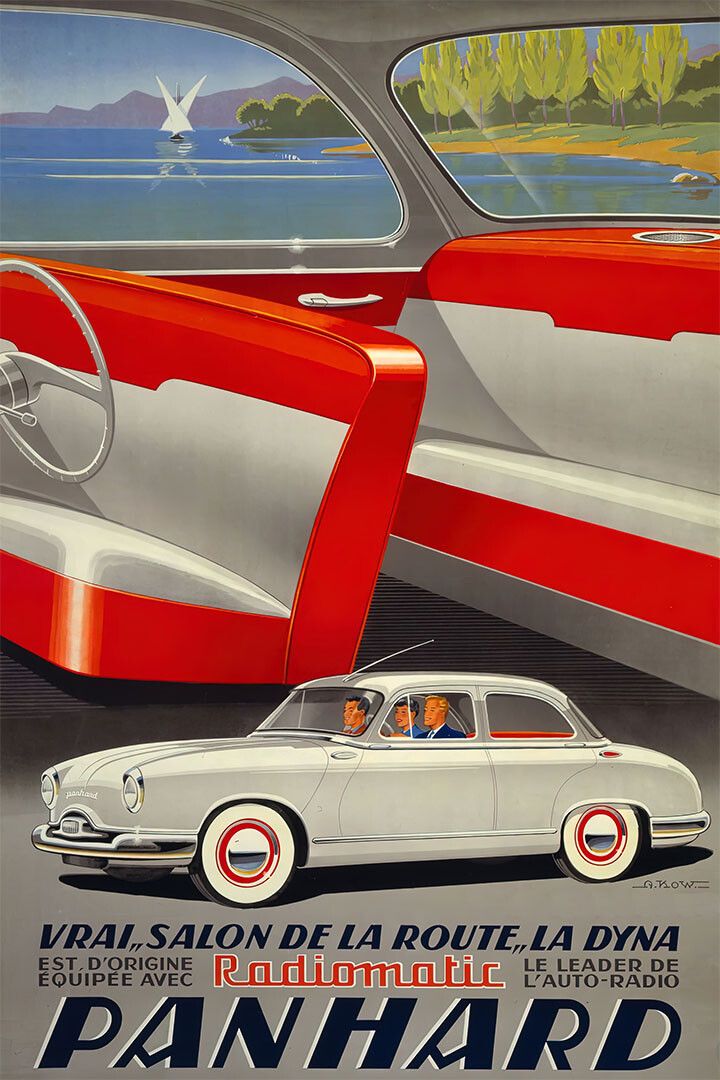 Panhard Radiomatic 1954 French Sedan Advertising Car Jigsaw Puzzle