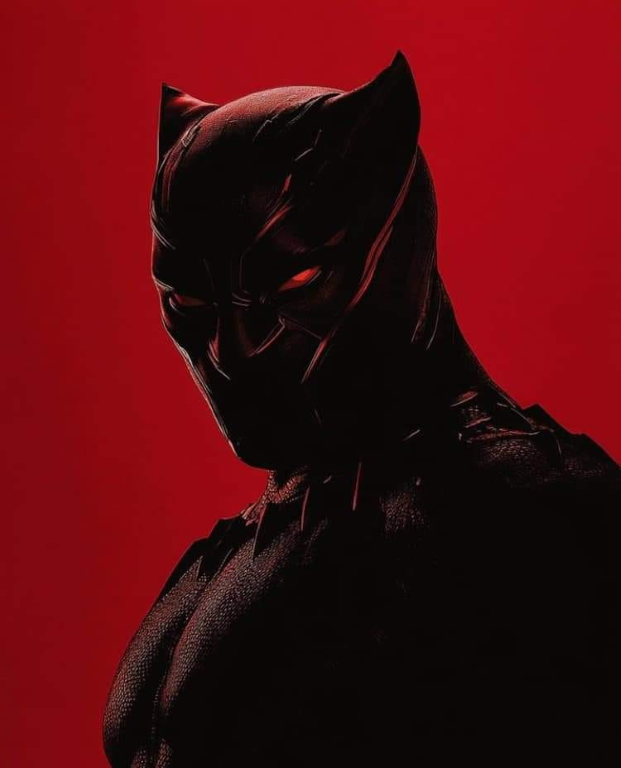 Panther Red Background 837 Print Poster