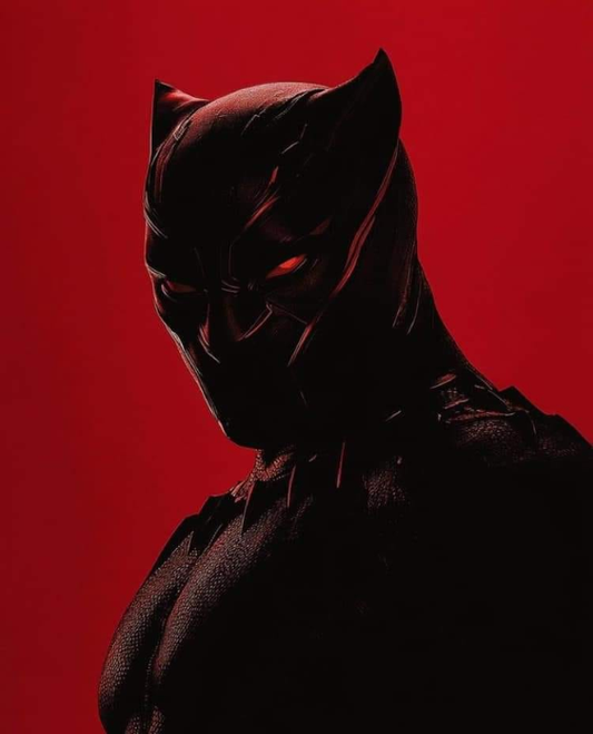 Panther Red Background 837 Print Poster