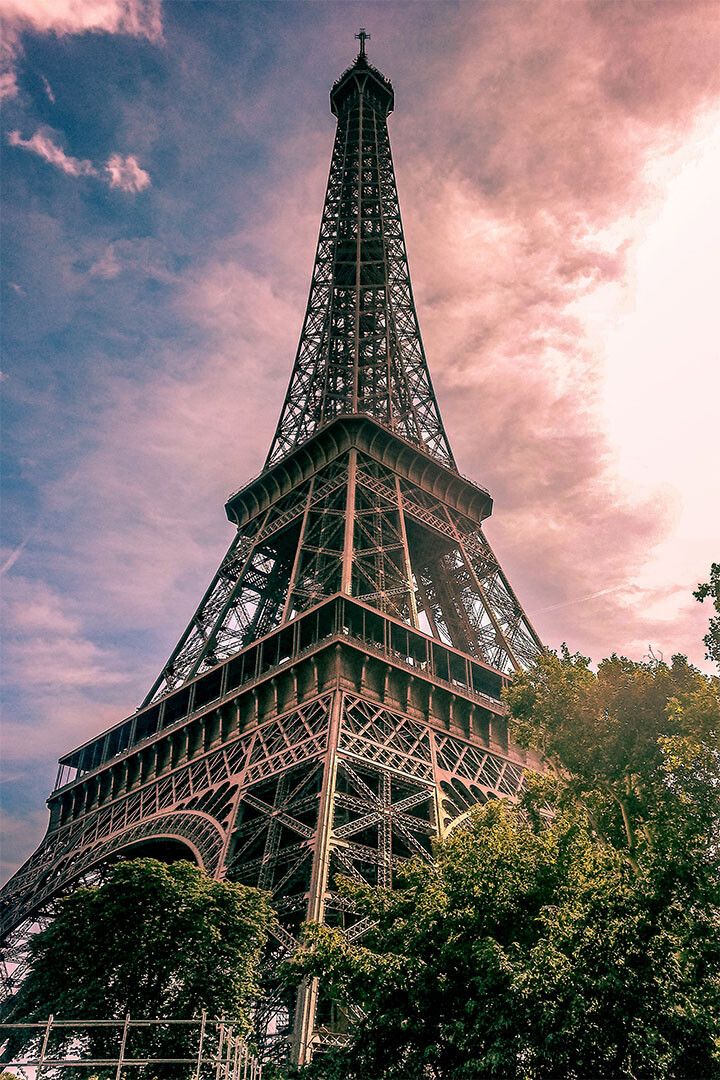 Paris Evening Eiffel Landscape France Vintage Jigsaw Puzzle