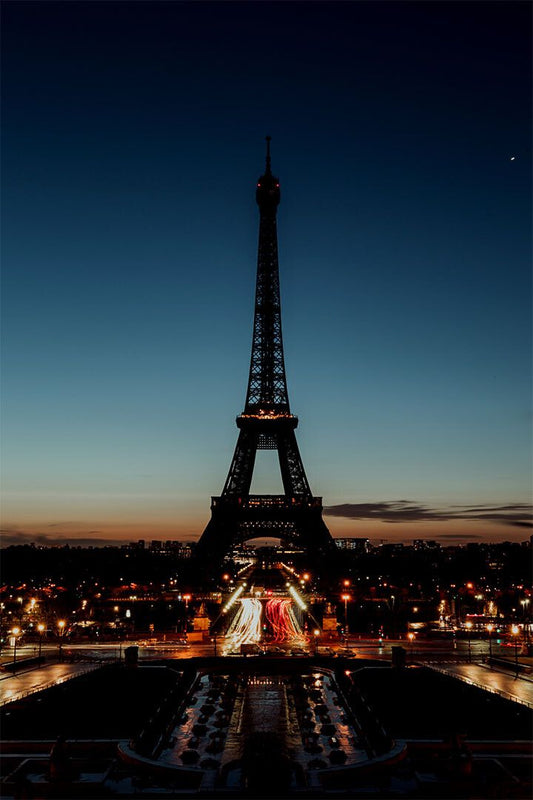 Paris Night Eiffel Landscape France Vintage Jigsaw Puzzle