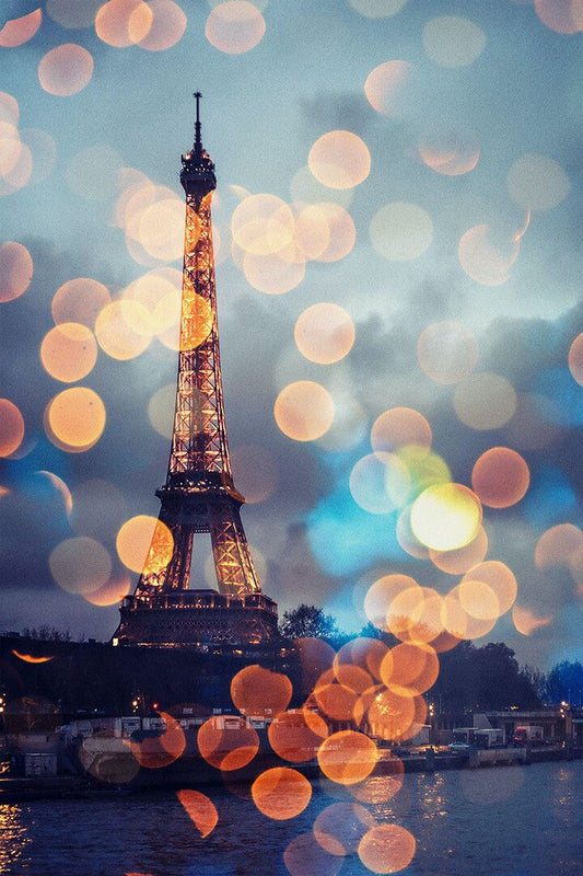 Paris Seine River Eiffel Tower At Night Art Wall Decor Jigsaw Puzzle