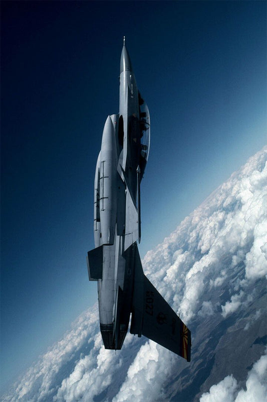 Partially Inverted General Dynamics F16 Falcon Wall Home Decor Jigsaw Puzzle