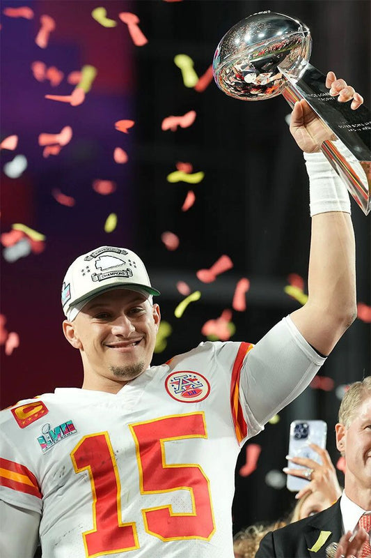 Patrick Mahomes Raises The Cup Kansas City Chiefs Football Jigsaw Puzzle