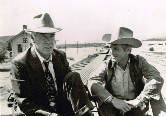 Paul Newman & Lee Marvin In 1972 Movie Pocket Money Vintage Photo