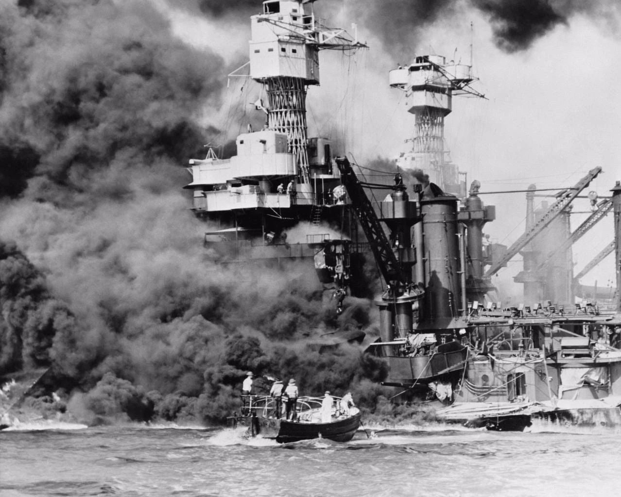 Pearl Harbor Destruction Of War Ship Uss West Virginia Poster Picture Photo