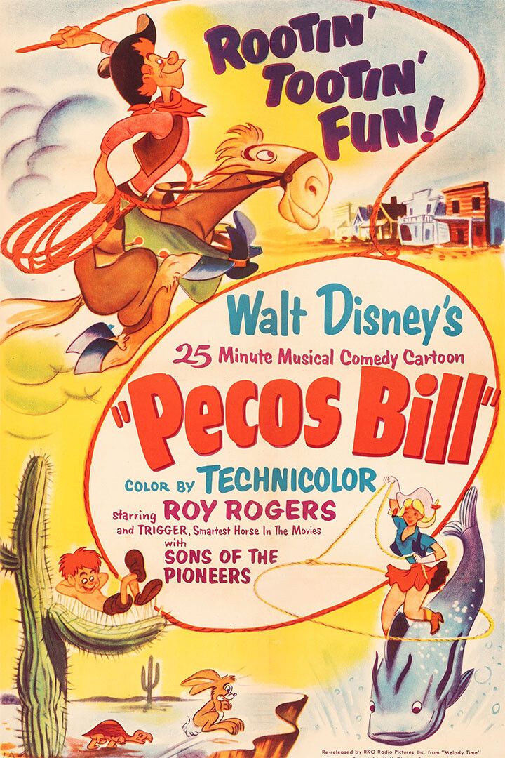 Pecos Bill 1948 Animation Movie Short Western Jigsaw Puzzle