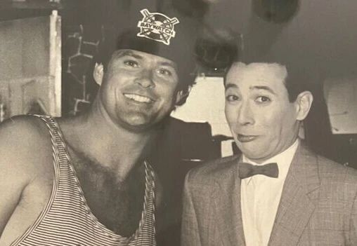 Pee Wee Herman With David Hasselhoff Classic Picture Magnet Magnet Print