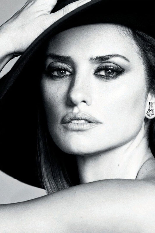 Penelope Cruz Spanish Model Black White Jigsaw Puzzle