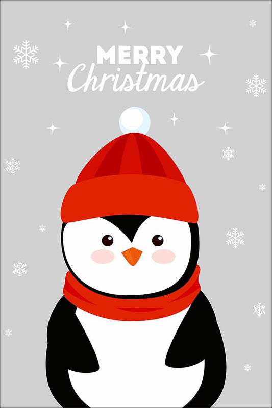Penguin Stole Christmas Picture Painting Print Jigsaw Puzzle
