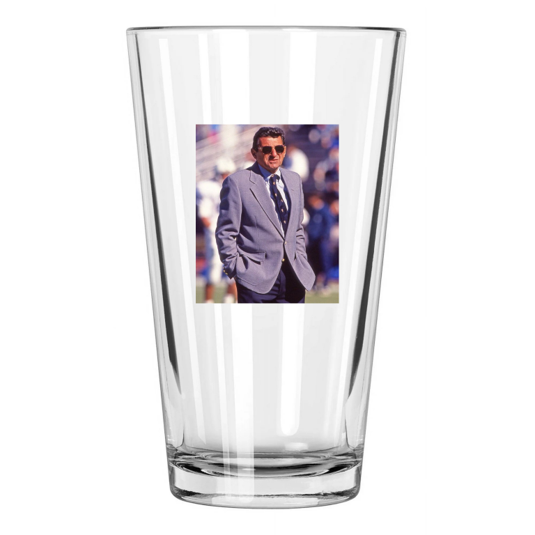 Penn State Coach Joe Paterno Photo College Football 4 Pint Beer Drinking Glass