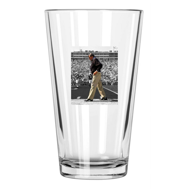 Penn State Coach Joe Paterno Photo College Spotlight Pint Beer Drinking Glass