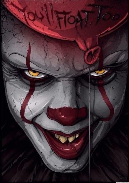 Pennywise Clown Portrait Print Poster