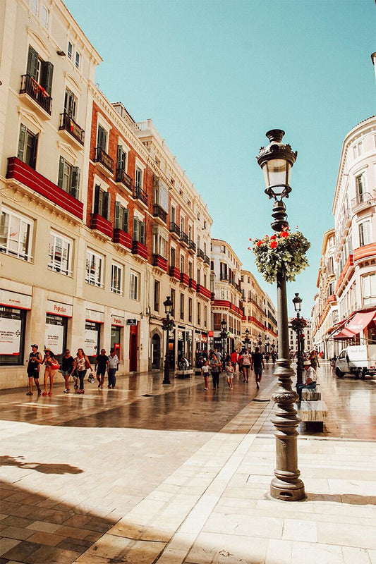 People Walking Street Daily Life Painting Print Jigsaw Puzzle