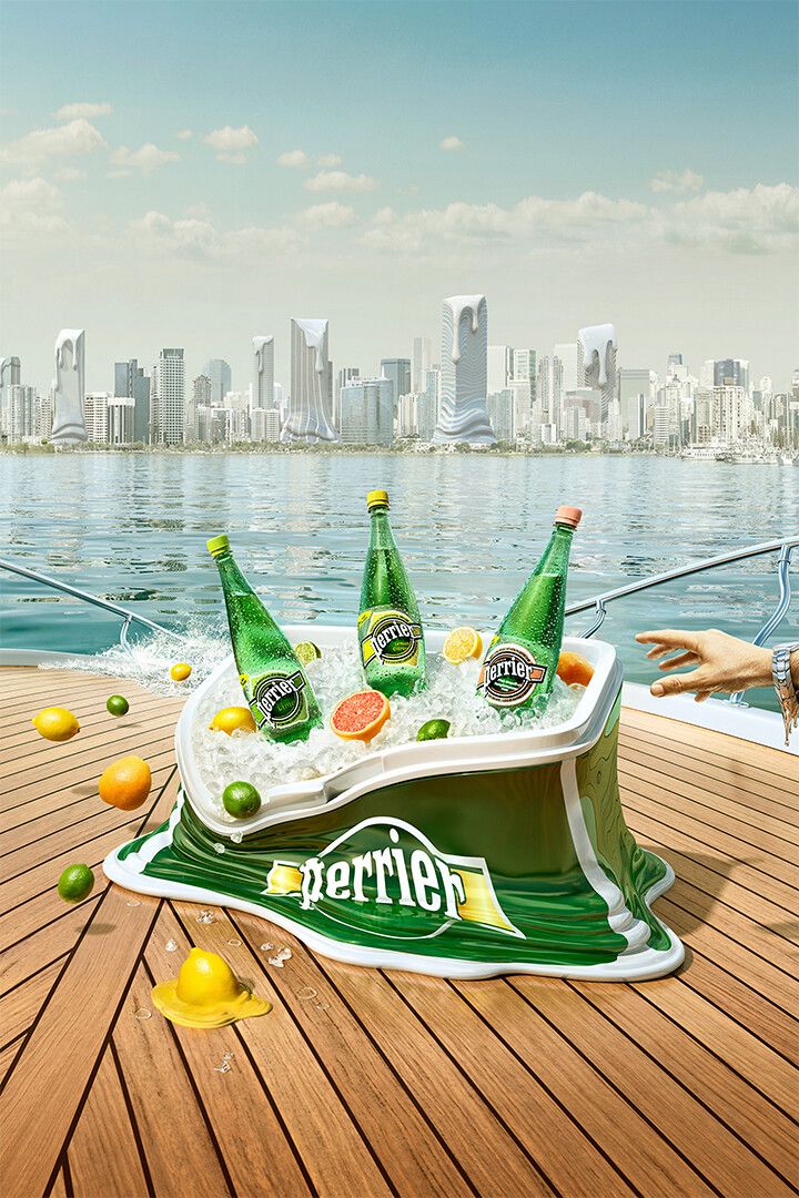 Perrier Vintage Advertising Print Canvas Jigsaw Puzzle