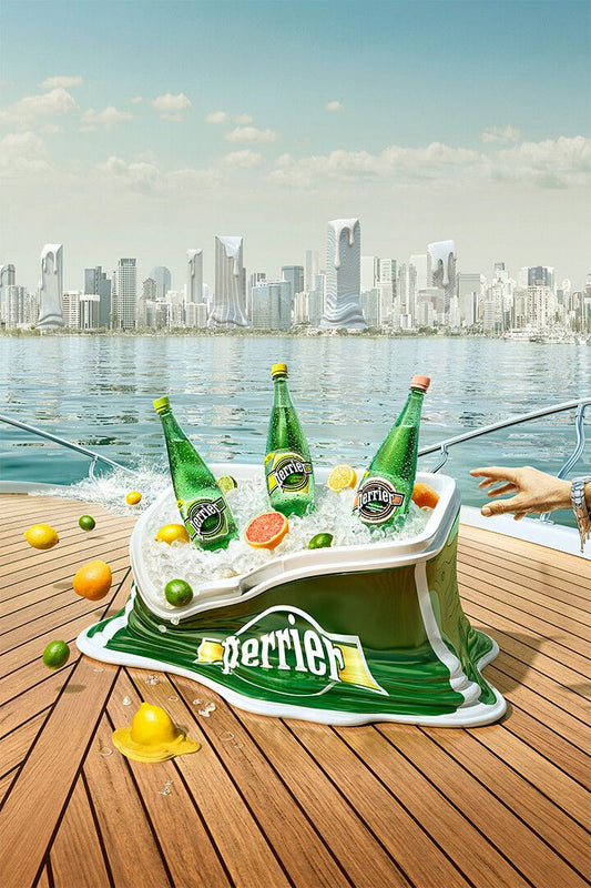 Perrier Vintage Advertising Print Canvas Jigsaw Puzzle