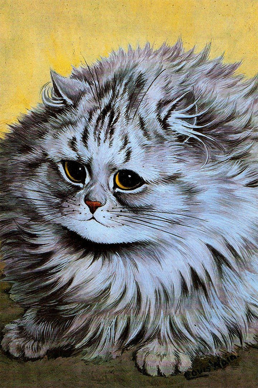 Persian Cat Drawing Painting Wall Home Decor Jigsaw Puzzle