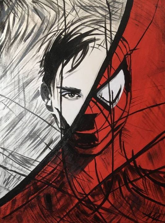 Peter Parker Half Spider Man 742 Print Poster