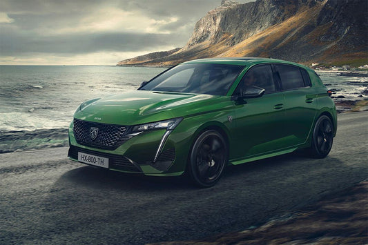 Peugeot 308 Green Car Scenic Seascape Wall Decor Jigsaw Puzzle