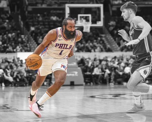 Philadelphia 76Ers James Harden Glossy Magnet Spotlight Basketball Print