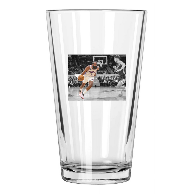 Philadelphia 76Ers James Harden Spotlight Basketball Pint Beer Drinking Glass