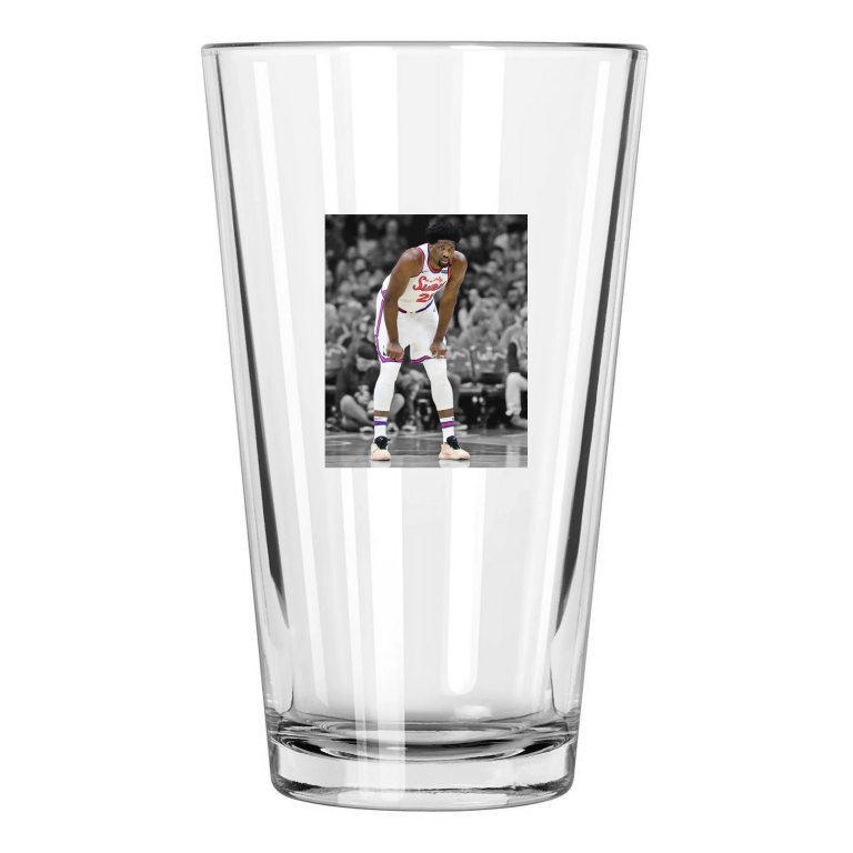 Philadelphia 76Ers Joel Embiid Photo Spotlight 2 Pint Beer Drinking Glass