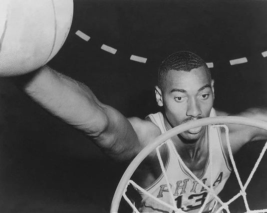 Philadelphia 76Ers Warriors Wilt Chamberlain Glossy Photo Basketball Print
