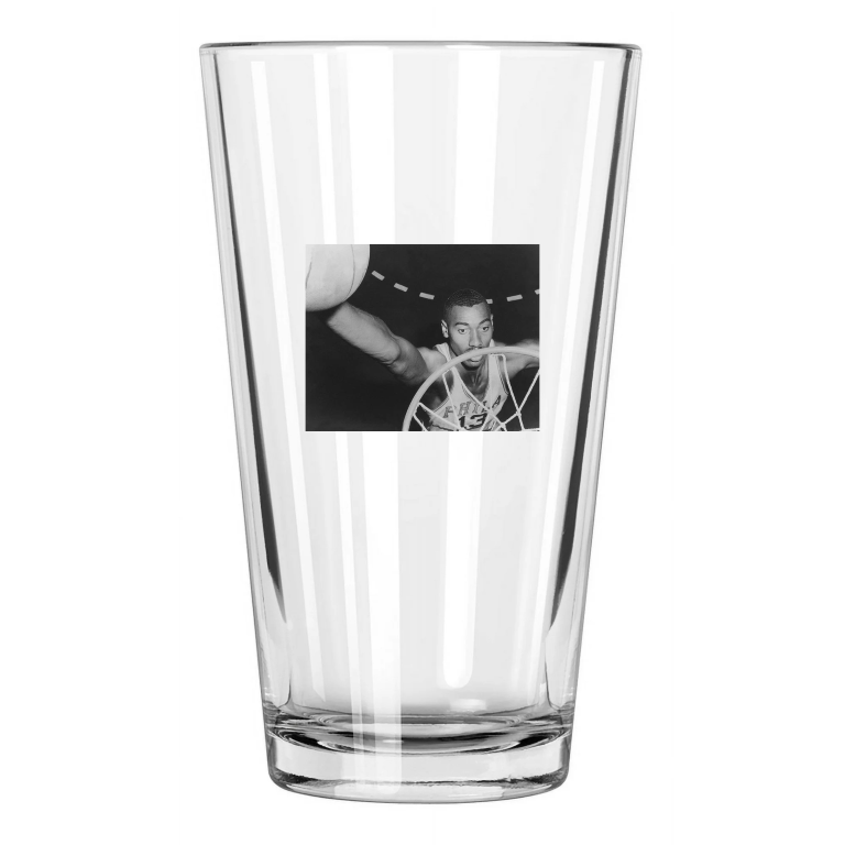 Philadelphia 76Ers Warriors Wilt Chamberlain Basketball Pint Beer Drinking Glass