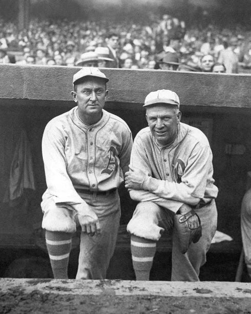 Philadelphia A'S Ty Cobb And Tris Speaker Photo Baseball Legends Print