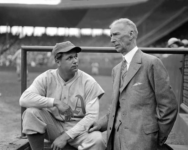 Philadelphia Athletics Jimmie Foxx And Connie Mack Magnet Magnet