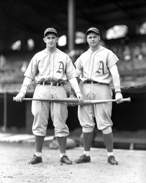 Philadelphia Athletics Jimmie Foxx And Mickey Cochrane Glossy Keychain Print