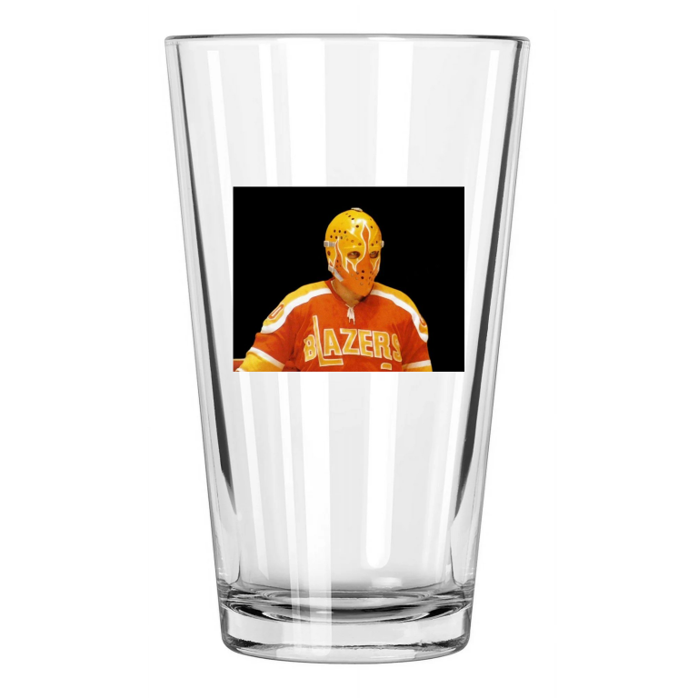 Philadelphia Blazers Bernie Parent Photo Hockey Wha Pint Beer Drinking Glass