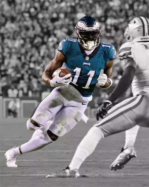 Philadelphia Eagles Aj Brown Glossy Photo Spotlight Football Poster