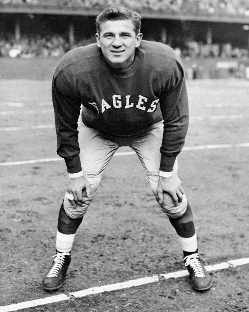 Philadelphia Eagles Chuck Bednarik Glossy Keychain Football Print Hof 67