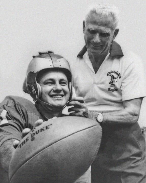 Philadelphia Eagles Norm Van Brocklin And Buck Shaw Glossy Keychain Print