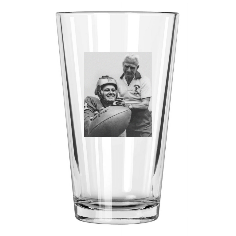 Philadelphia Eagles Norm Van Brocklin And Buck Shaw Pint Beer Drinking Glass