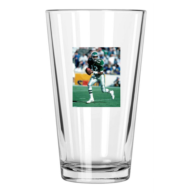 Philadelphia Eagles Randall Cunningham Photo Football 2 Pint Beer Drinking Glass