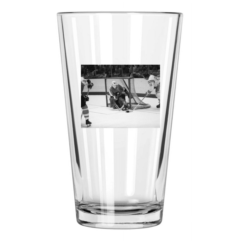 Philadelphia Flyers Bernie Parent Photo Hockey Hof 84 3 Pint Beer Drinking Glass