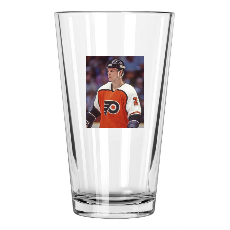 Philadelphia Flyers Mark Howe Photo Hockey Hof 2011 Pint Beer Drinking Glass