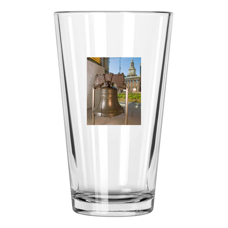 Philadelphia Liberty Bell Photo Independence Hall 2 Pint Beer Drinking Glass