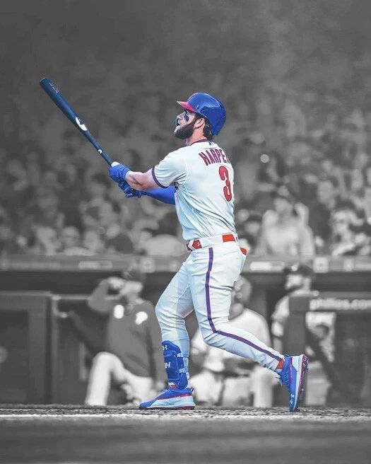 Philadelphia Phillies Bryce Harper Glossy Photo Spotlight Print Poster 1