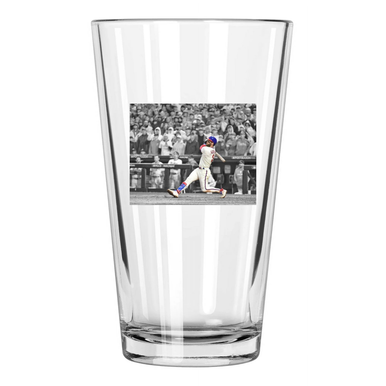 Philadelphia Phillies Bryce Harper Spotlight Home Run Pint Beer Drinking Glass
