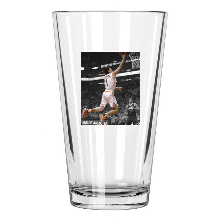 Phoenix Suns Devin Booker Photo Spotlight Basketball 1 Pint Beer Drinking Glass