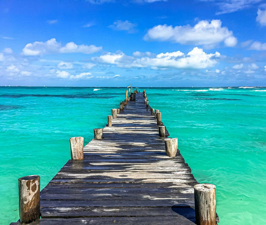 Pier Cancun Mexico Magnet Picture Magnet Print Dock Bay Water Vacation Relax