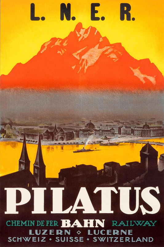 Pilatus Mountain Switzerland Bahn Railway Travel Vintage Jigsaw Puzzle